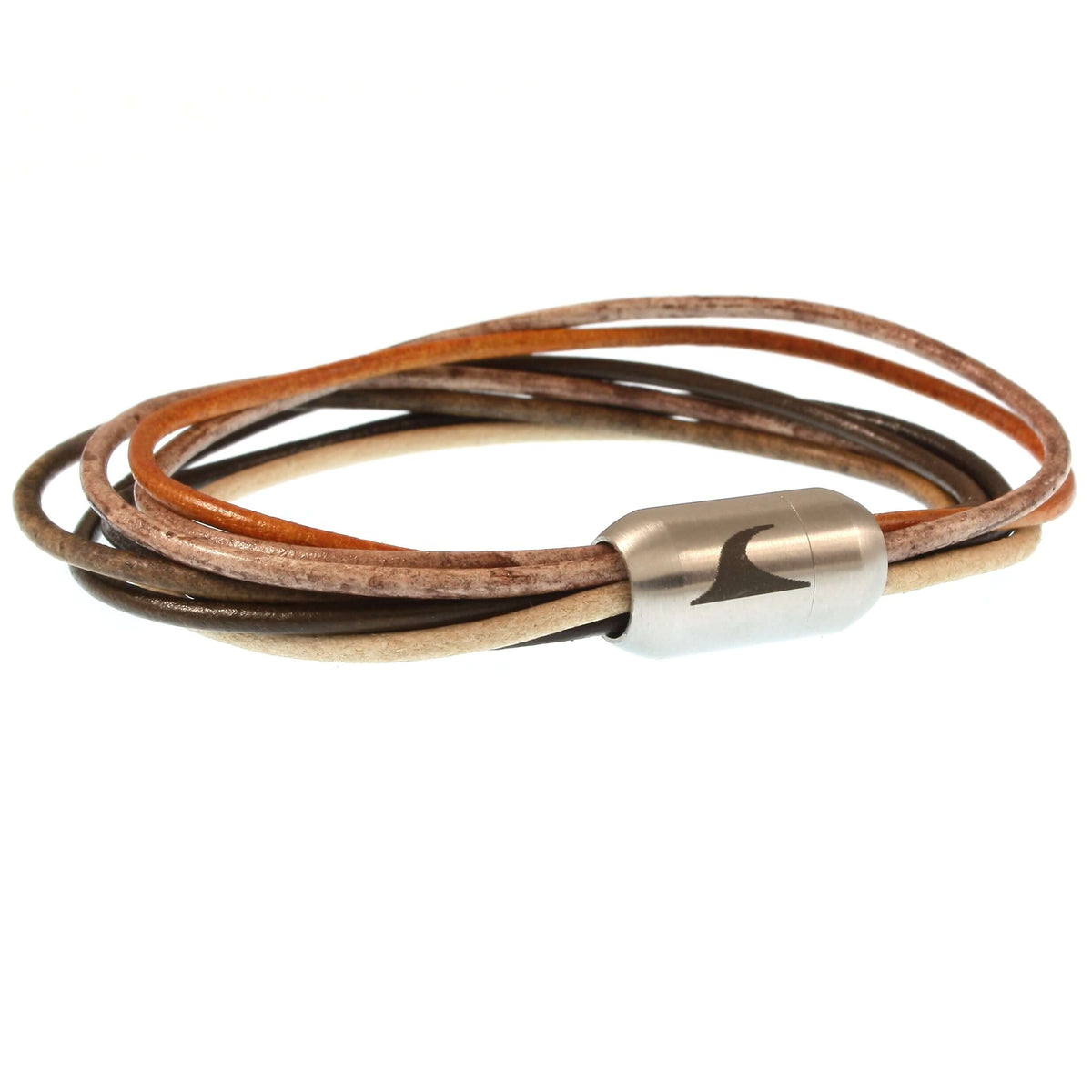 Damen-Leder-armband-fem-beach-braun-multicolor-Edelstahlverschluss-vorn-wavepirate-shop-r