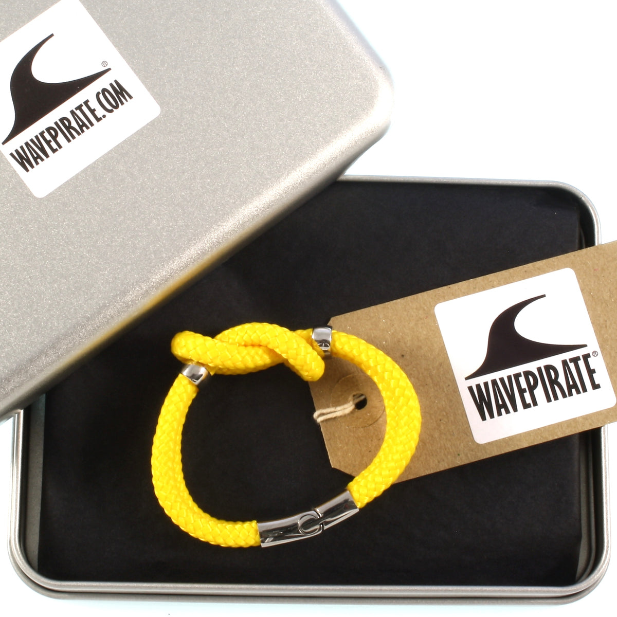 Damen-Segeltau-armband-pure-gelb-silber-geflochten-Edelstahlverschluss-geschenkverpackung-wavepirate-shop-st