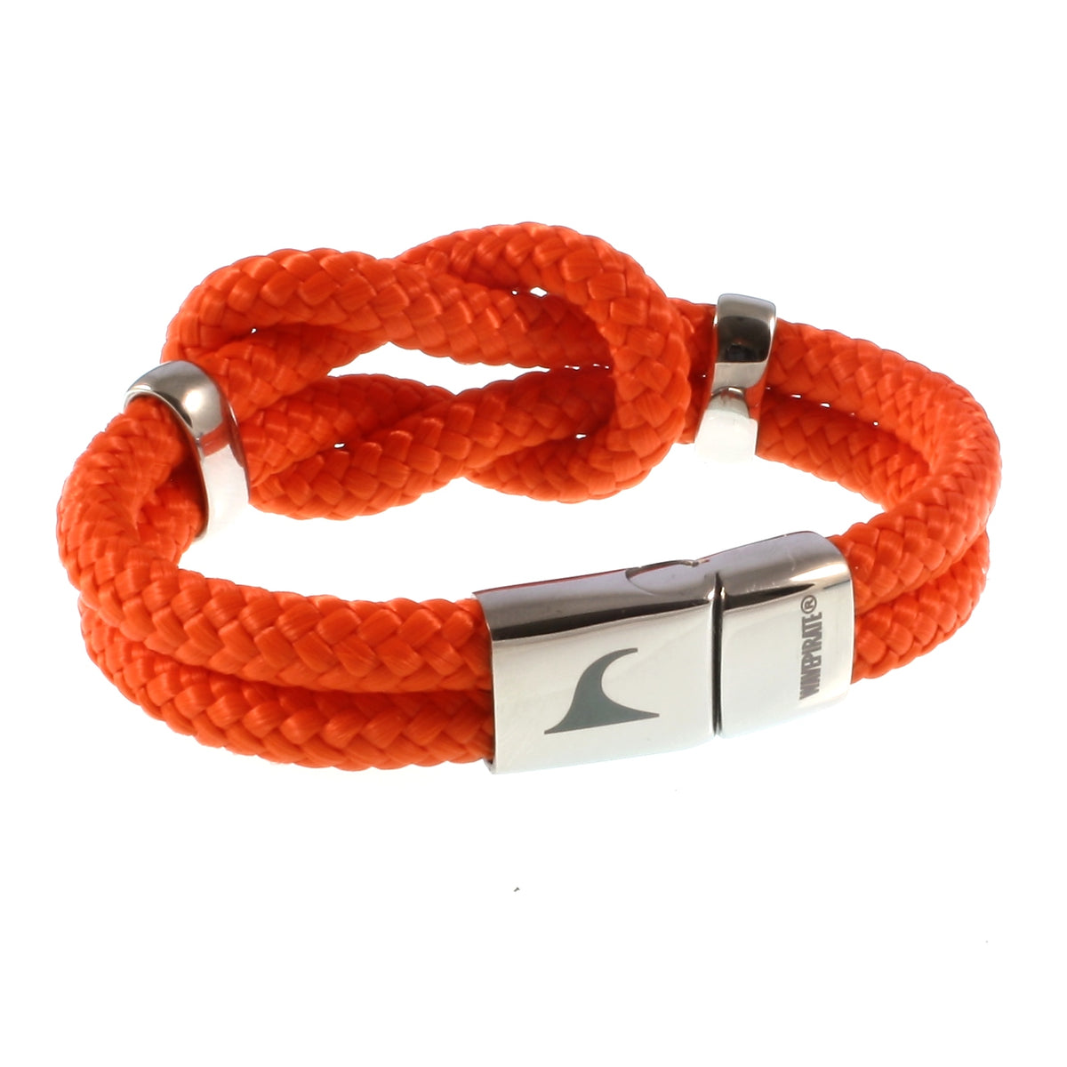 Damen-Segeltau-armband-pure-orange-silber-geflochten-Edelstahlverschluss-hinten-wavepirate-shop-st