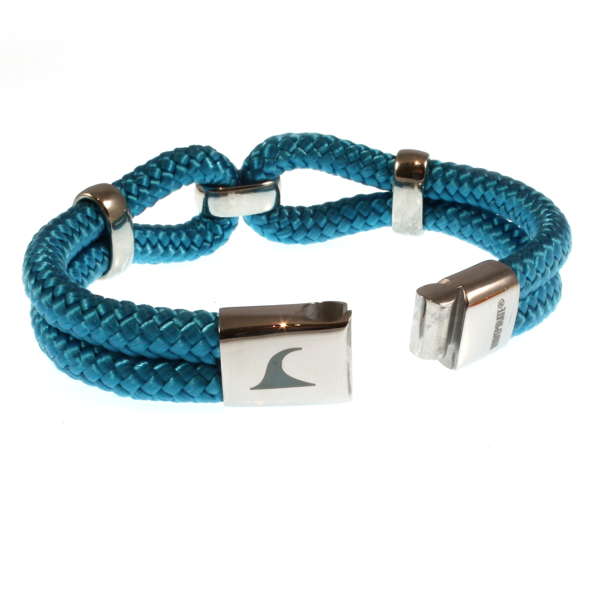 Damen-Segeltau-armband-roma-blau-geflochten-Edelstahlverschluss-offen-wavepirate-shop-st