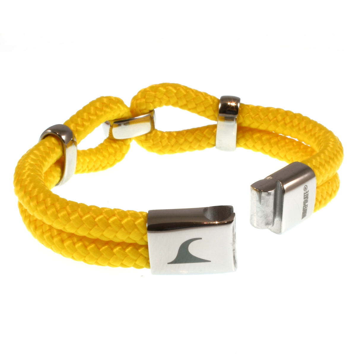 Damen-Segeltau-armband-roma-gelb-geflochten-Edelstahlverschluss-offen-wavepirate-shop-st