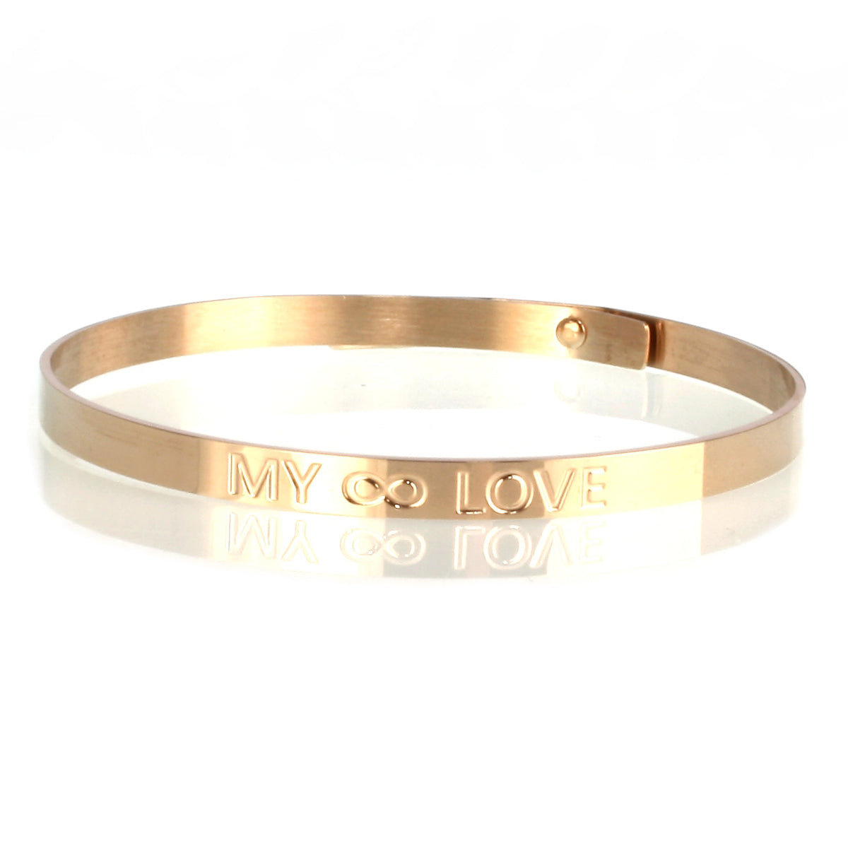 Edelstahl-armreif-Damen-glam-armband-graviert-my-love-rotgold-verstellbar-vorn-wavepirate-shop