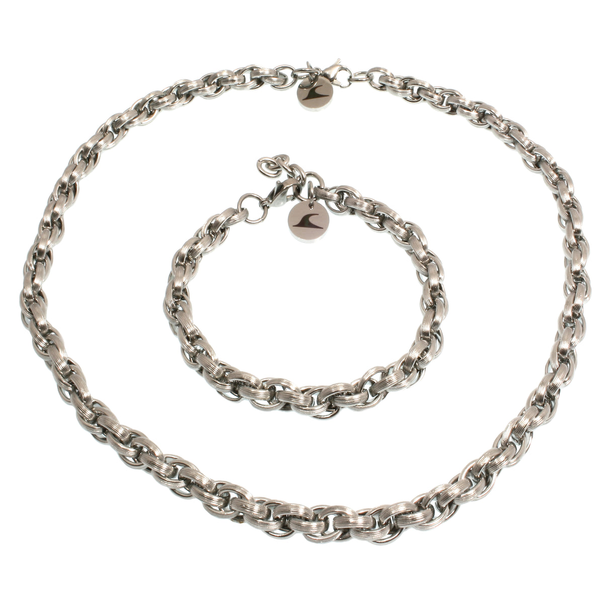 Edelstahlarmband-halskette-Herren-sling-silber-Karabinerverschluss-wavepirate-shop-es