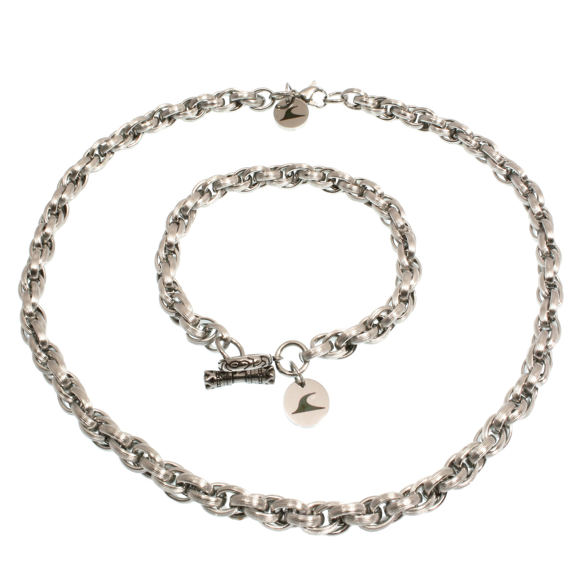 Edelstahlarmband-halskette-Herren-sling-silber-Knebelverschluss-wavepirate-shop-es