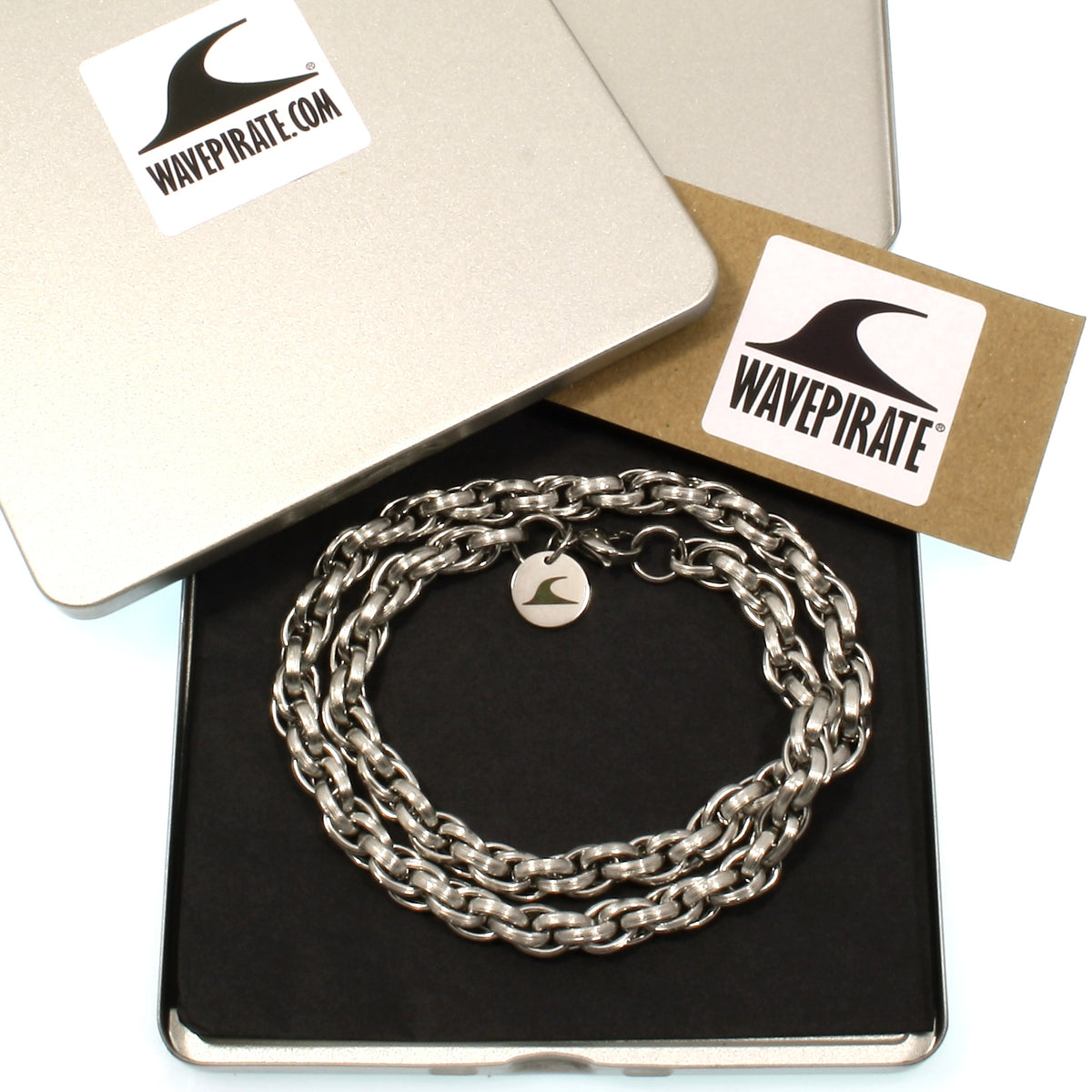 Edelstahlhalskette-Herren-sling-silber-Karabinerverschluss-verpackung-wavepirate-shop-es