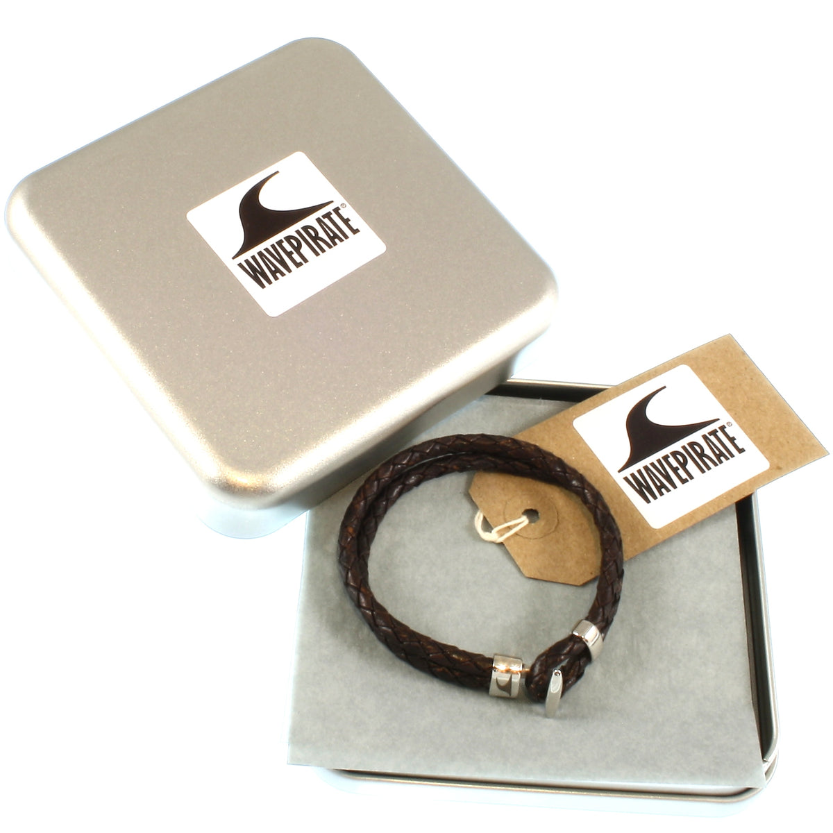 Herren-Leder-Armband-Aruba-braun-geflochten-Edelstahlverschluss-geschenkverpackung-wavepirate-shop-f