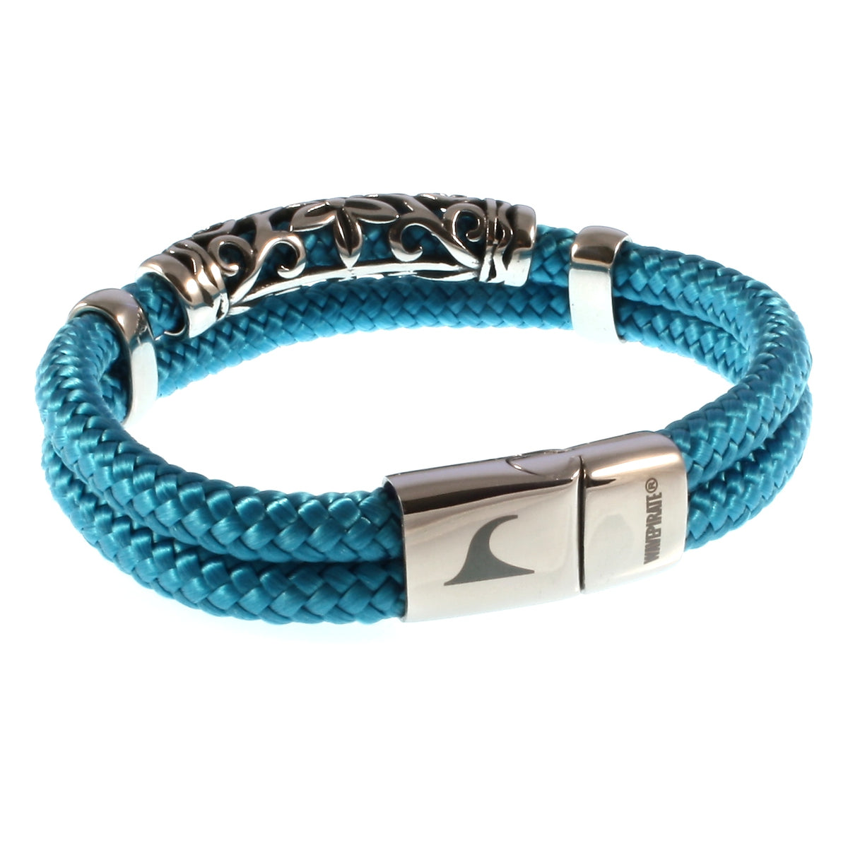Herren-Segeltau-Armband-xo-blau-geflochten-Edelstahlverschluss-hinten-wavepirate-shop-st
