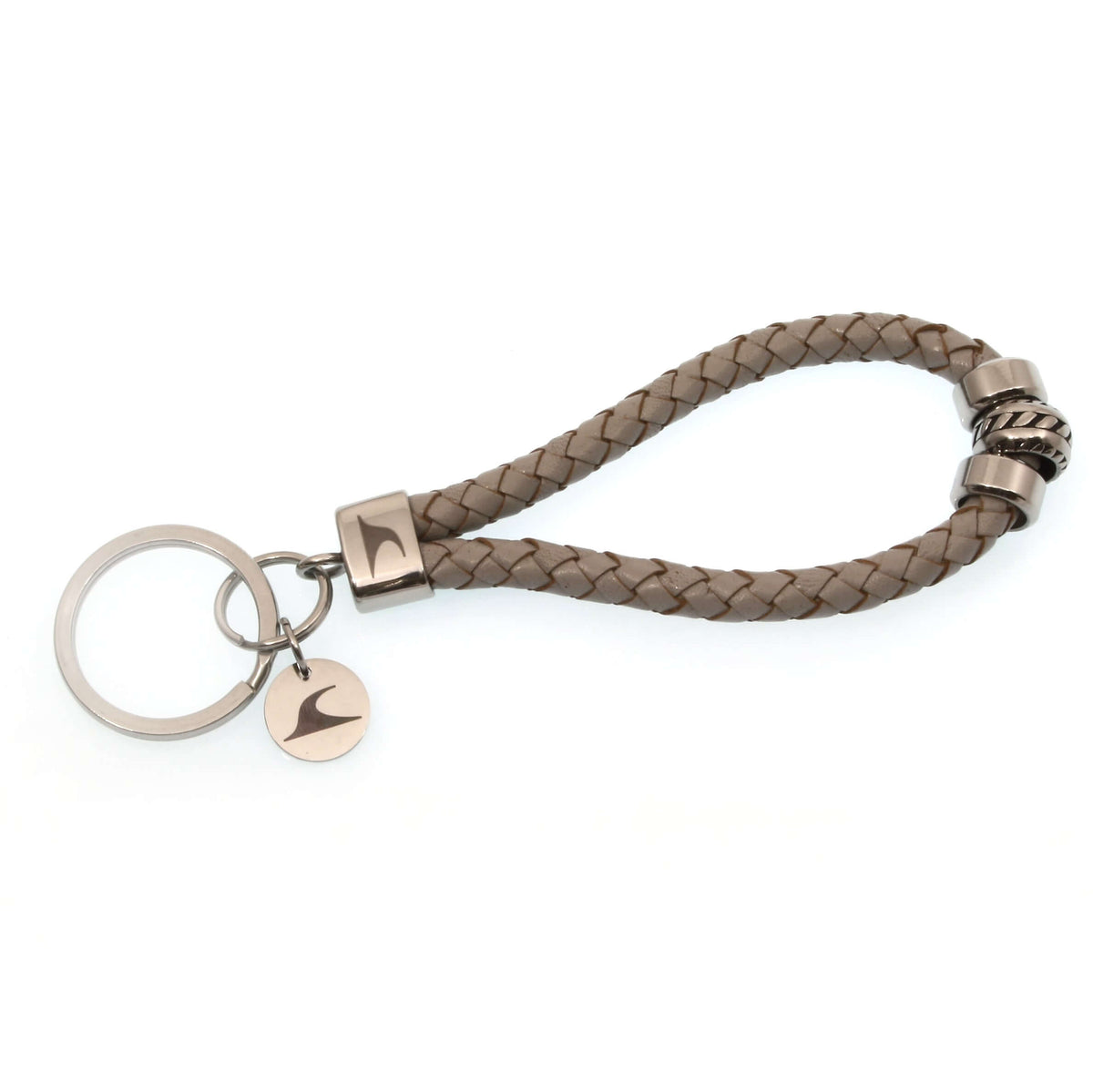 Herren-leder-schluesselanhaenger-damen-silverwave-grau-geflochten-vorn-wavepirate-shop-f