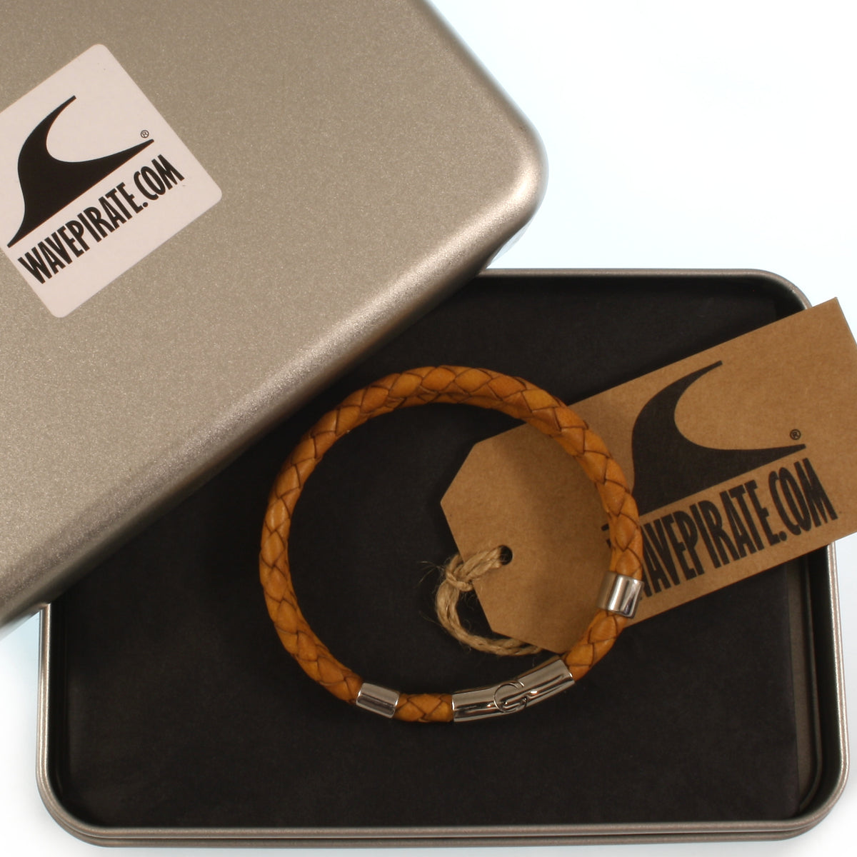 Leder-Armband-Herren-Groove-cognac-geflochten-Edelstahlverschluss-geschenkverpackung-wavepirate-shop-f