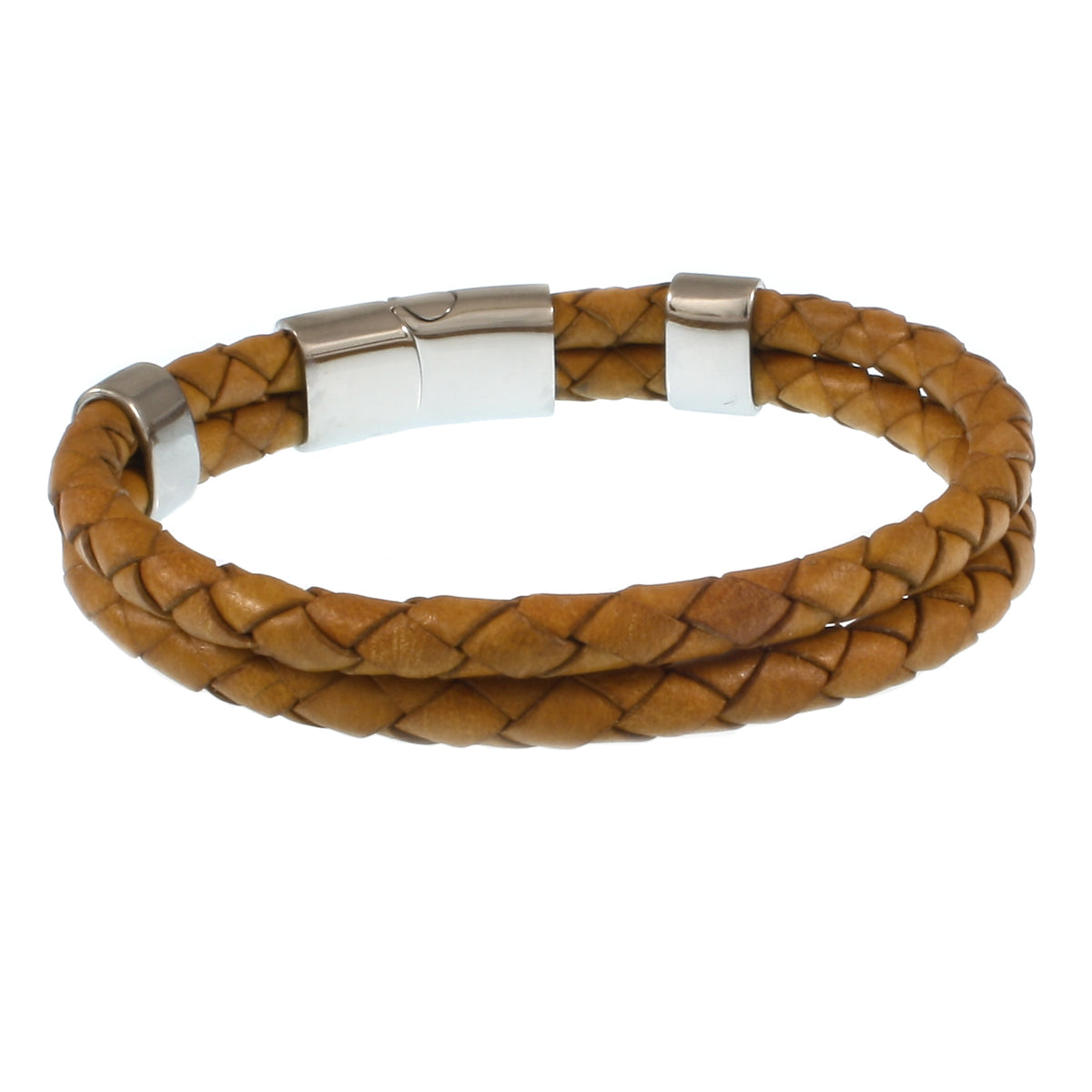 Leder-Armband-Herren-Groove-cognac-geflochten-Edelstahlverschluss-hinten-wavepirate-shop-f