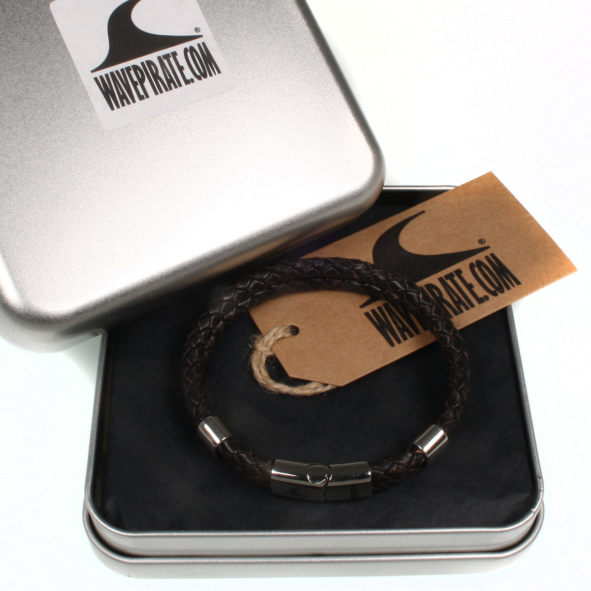 Leder-Armband-Herren-Groove-dunkelbraun-geflochten-Edelstahlverschluss-geschenkverpackung-wavepirate-shop-f