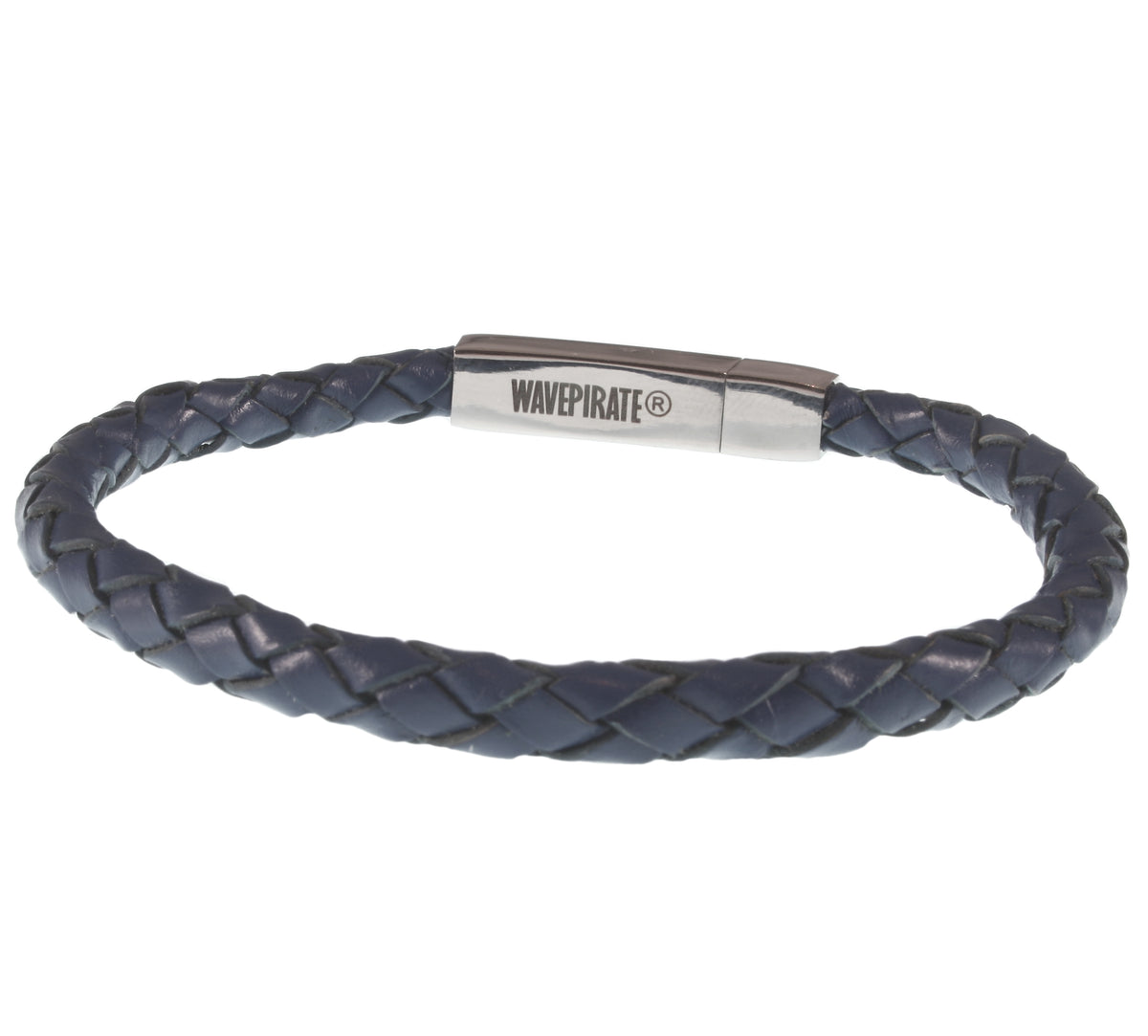 Leder-armband-Herren-damen-one-blau-geflochten-Edelstahlverschluss-hinten-wavepirate-shop-f