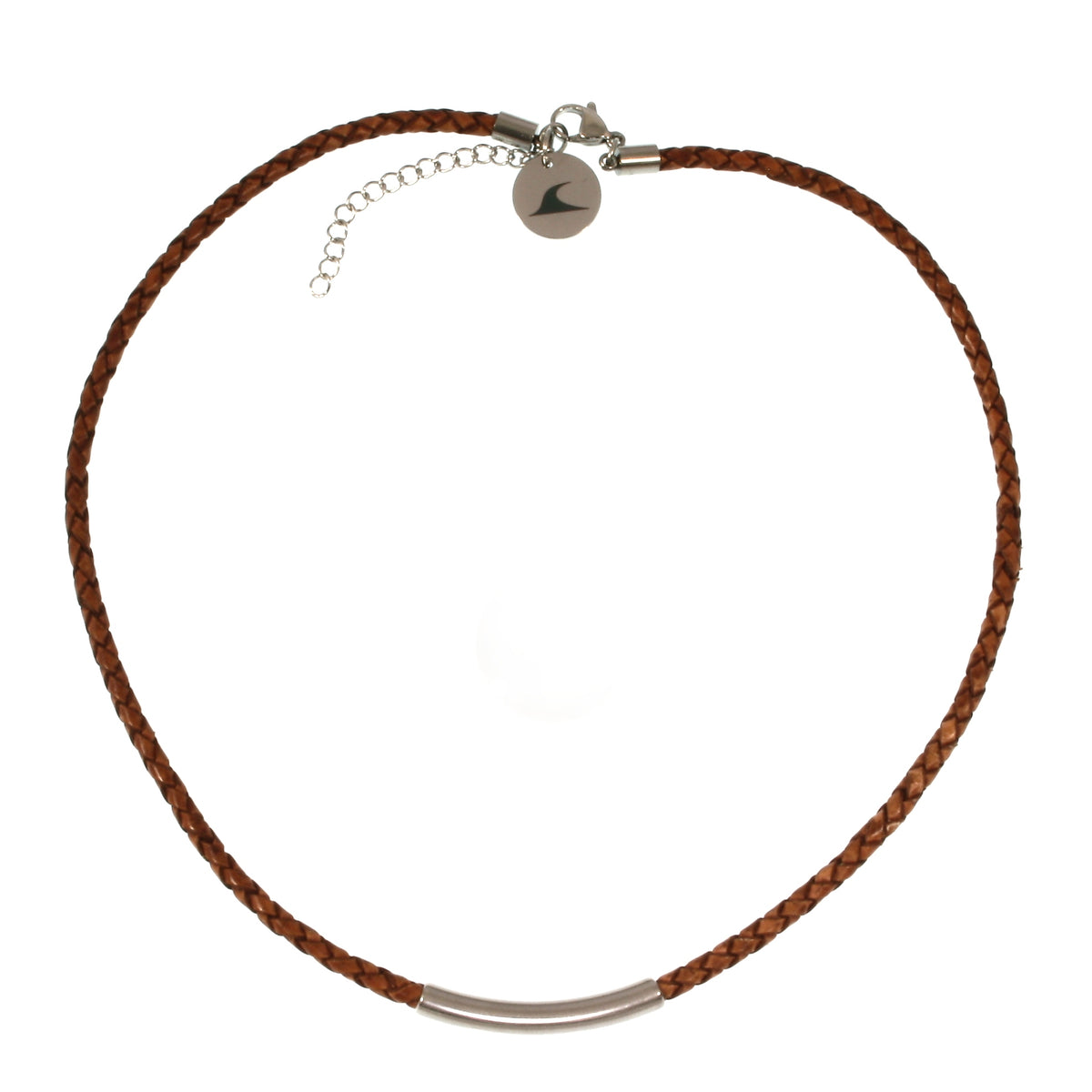 Leder-halskette-Damen-curve-Cognac-geflochten-Edelstahlverschluss-vorn-wavepirate-shop-f