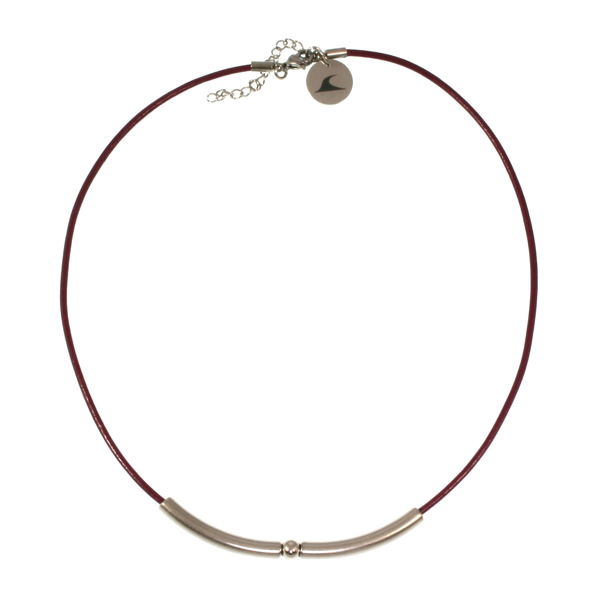Leder-halskette-Damen-dot-dunkelrot-brombeer-riemen-massiv-Edelstahlverschluss-vorn-wavepirate-shop-r