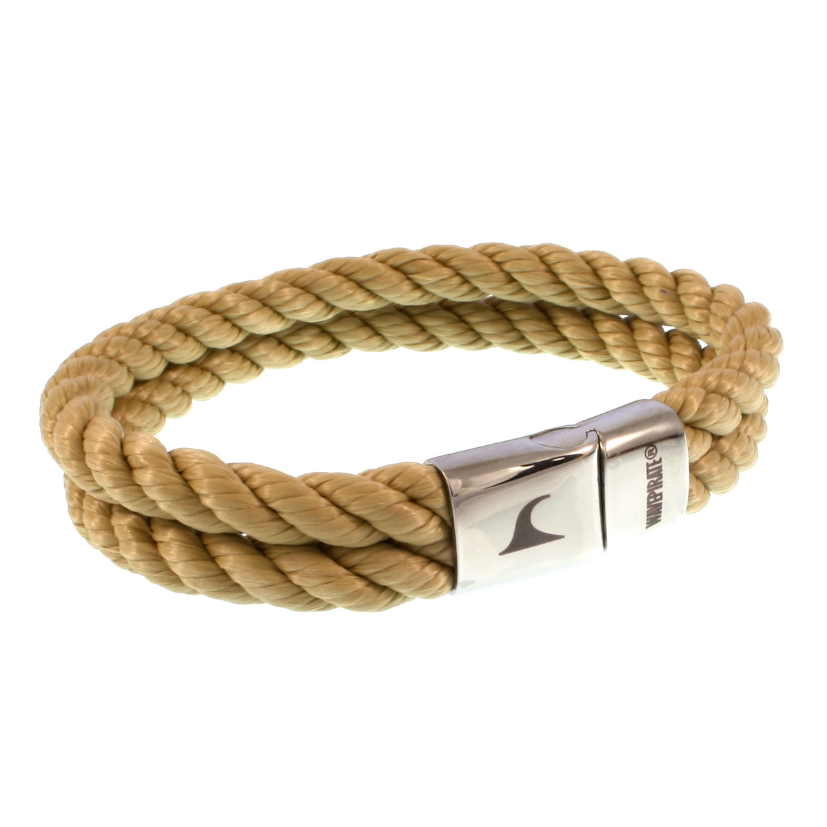 Segeltau-Armband-Herren-Tarifa-beige-geflochten-Kordel-Edelstahlverschluss-vorn-wavepirate-shop-k