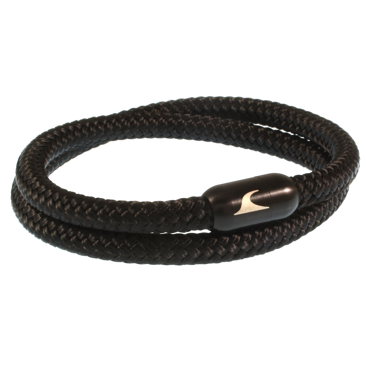 Segeltau-Armband-Herren-hawaii-schwarz-Edelstahlverschluss-vorn-wavepirate-shop-st