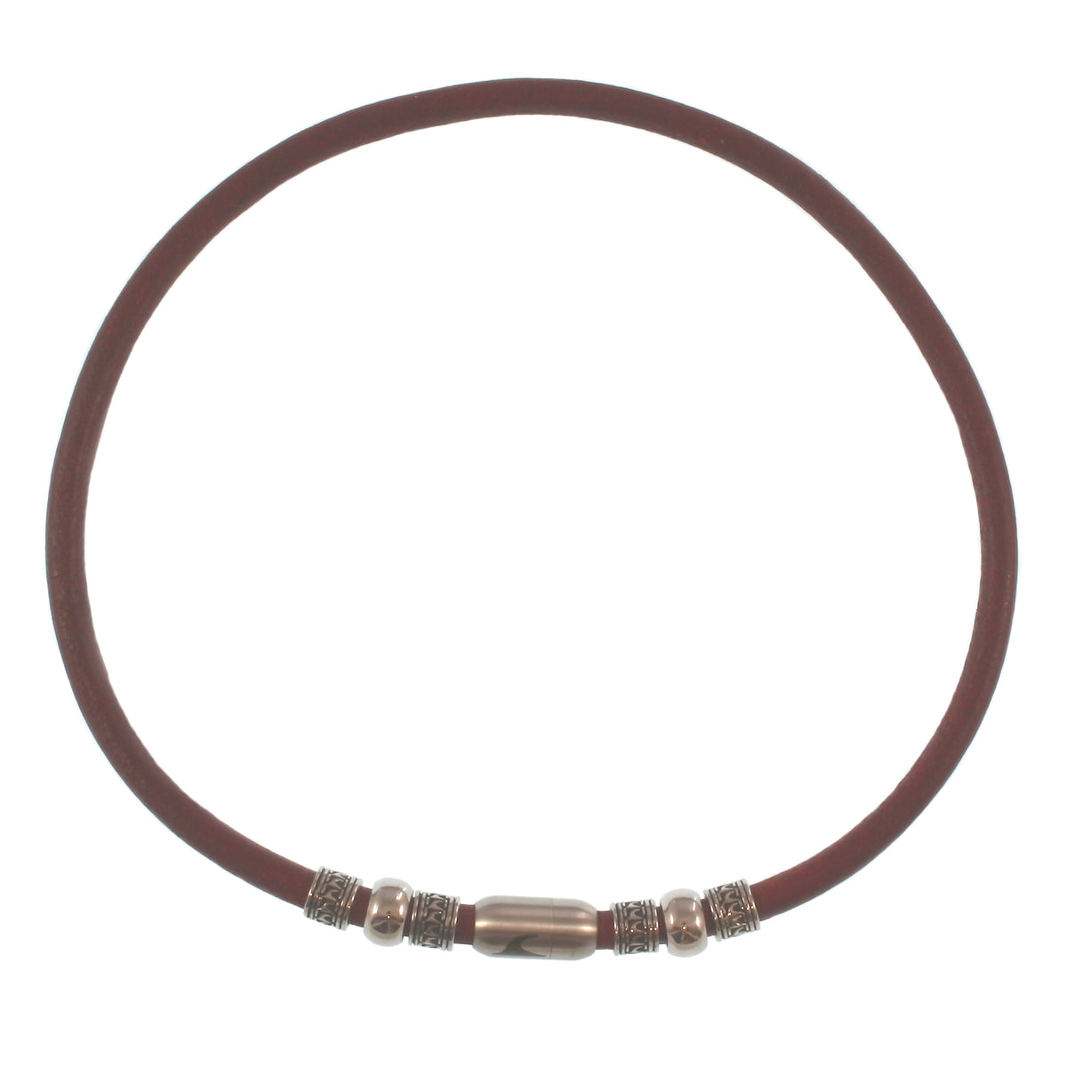 leder-halskette-Herren-damen-atoll-bordeaux-silber-massiv-Edelstahlverschluss-vorn-wavepirate-shop-r