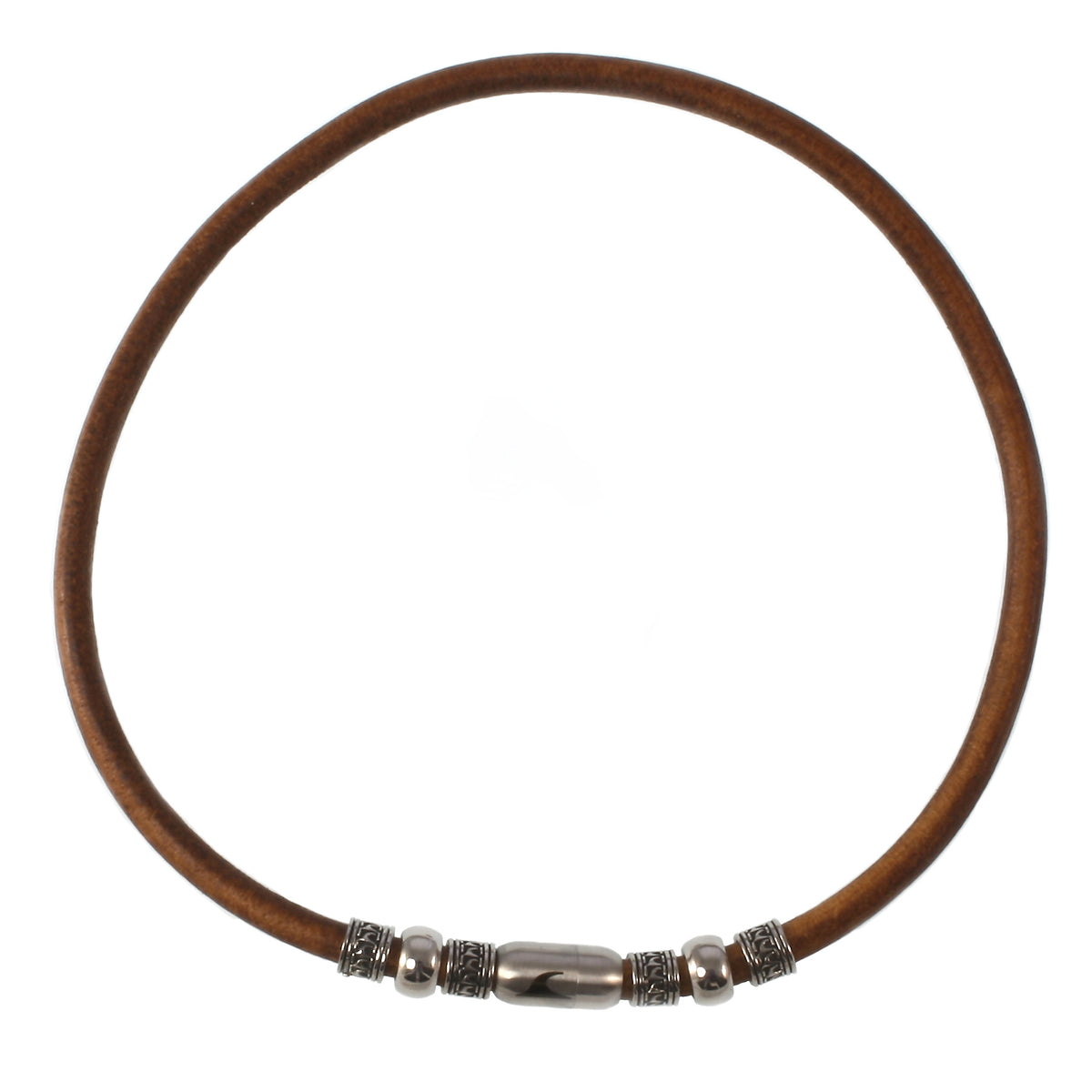 leder-halskette-Herren-damen-atoll-cognac-silber-massiv-Edelstahlverschluss-vorn-wavepirate-shop-r