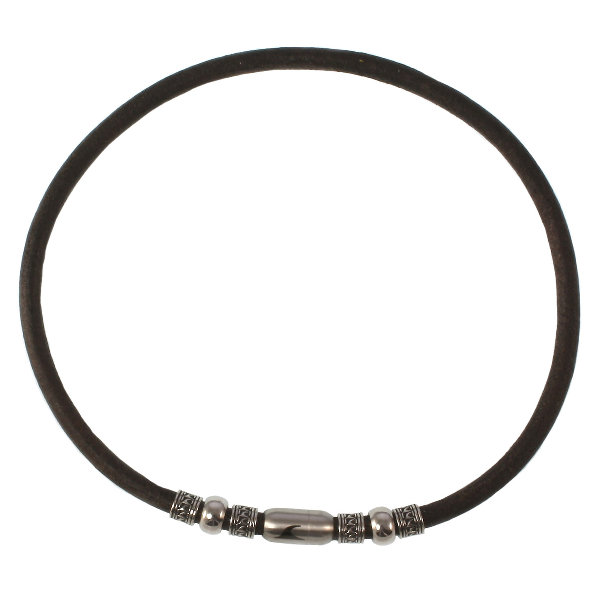 leder-halskette-Herren-damen-atoll-dunkelbraun-silber-massiv-Edelstahlverschluss-vorn-wavepirate-shop-r