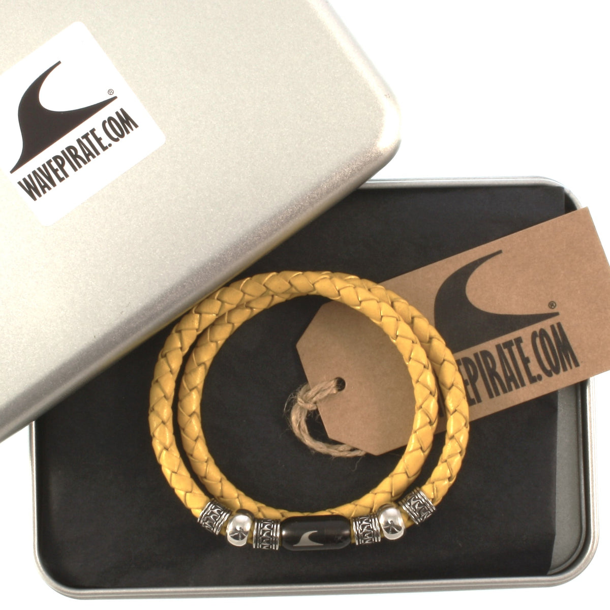 leder-halskette-Herren-damen-atoll-gelb-schwarz-geflochten-Edelstahlverschluss-geschenkverpackung-wavepirate-shop-f