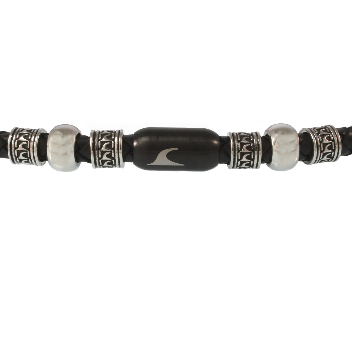 leder-halskette-Herren-damen-atoll-schwarz-geflochten-Edelstahlverschluss-detail-wavepirate-shop-f