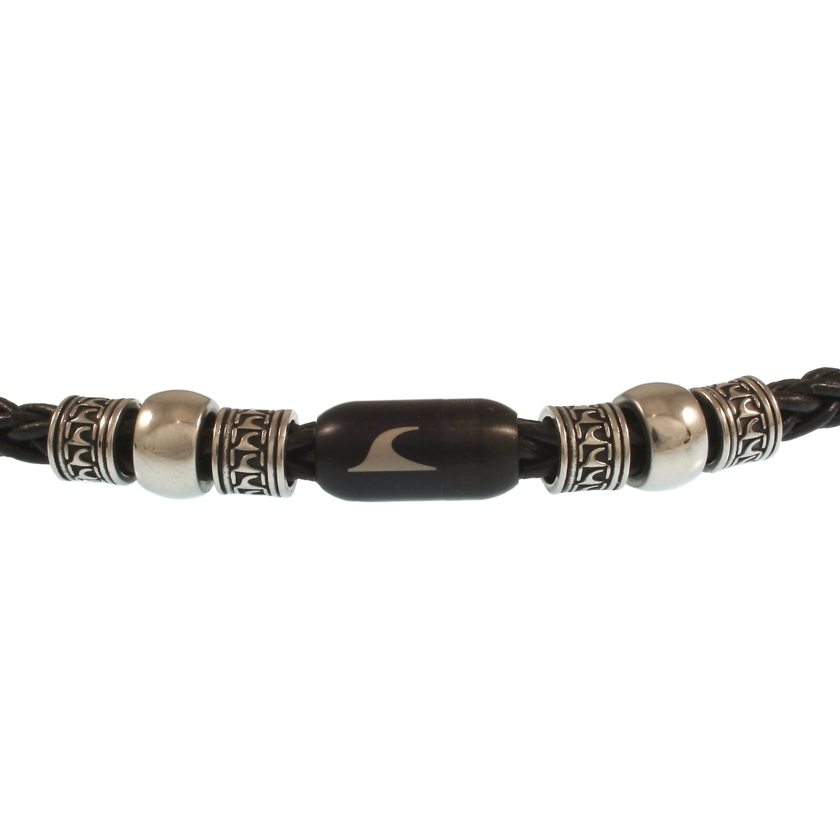leder-halskette-Herren-damen-atoll-schwarz-geflochten-Edelstahlverschluss-detail-wavepirate-shop-z8