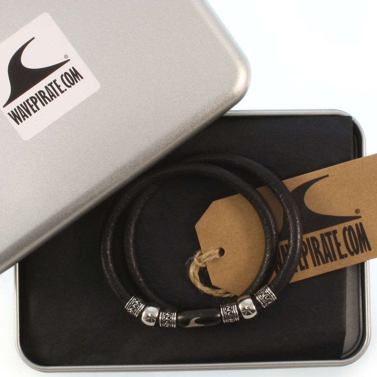 leder-halskette-Herren-damen-atoll-schwarz-massiv-Edelstahlverschluss-geschenkverpackung-wavepirate-shop-r