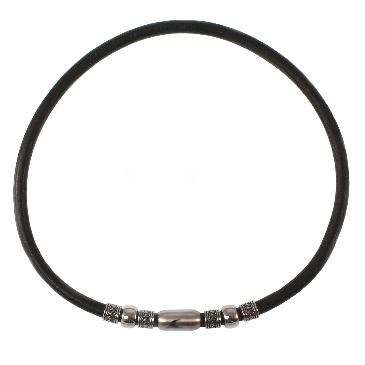 leder-halskette-Herren-damen-atoll-schwarz-silber-massiv-Edelstahlverschluss-vorn-wavepirate-shop-r