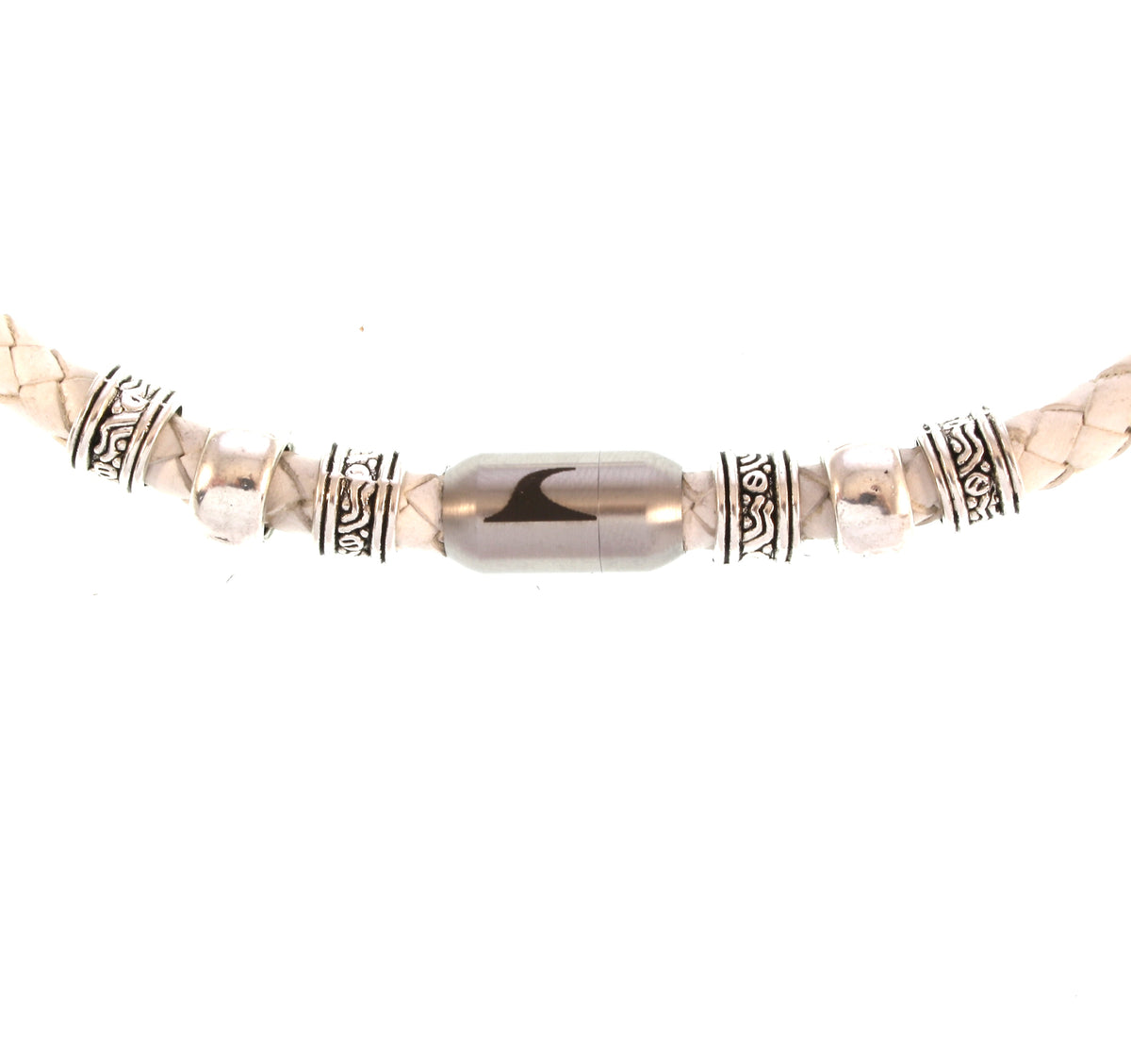 leder-halskette-Herren-damen-charm-weiss-silber-geflochten-Edelstahlverschluss-detail-wavepirate-shop-f