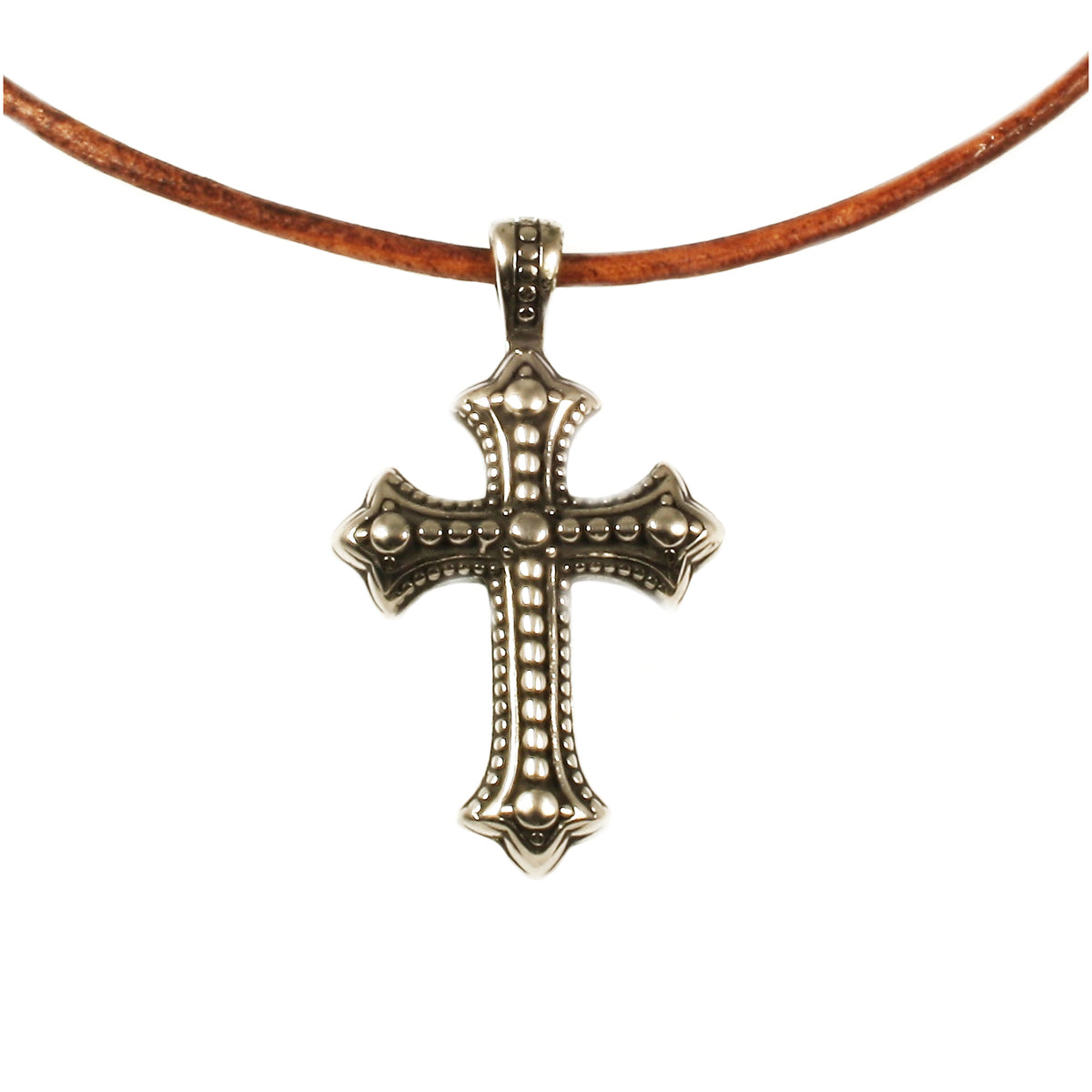 leder-halskette-Herren-damen-kreuz-cognac-riemen-massiv-Edelstahlverschluss-detail-wavepirate-shop-r