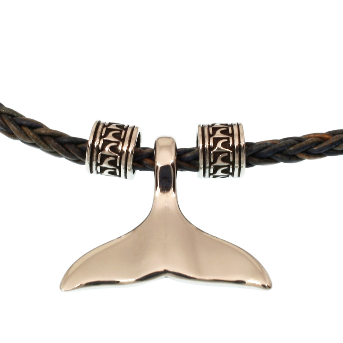 leder-halskette-Herren-damen-moby-wal-blau-grau-riemen-geflochten-Edelstahlverschluss-walflosse-wavepirate-shop-z4