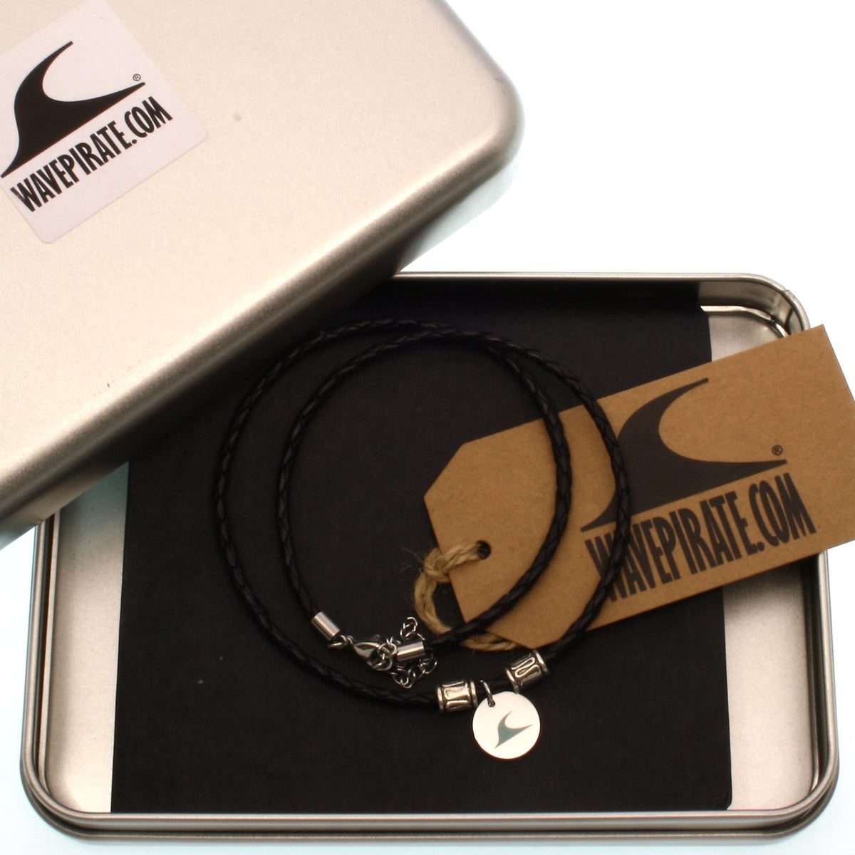 leder-halskette-Herren-damen-reef-schwarz-geflochten-Edelstahlverschluss-geschenkverpackung-wavepirate-shop-f