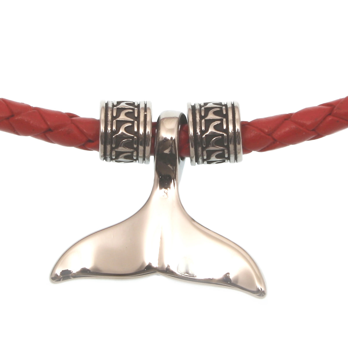 leder-halskette-damen-Herren-moby-wal-rot-geflochten-Edelstahlverschluss-detail-wavepirate-shop-f