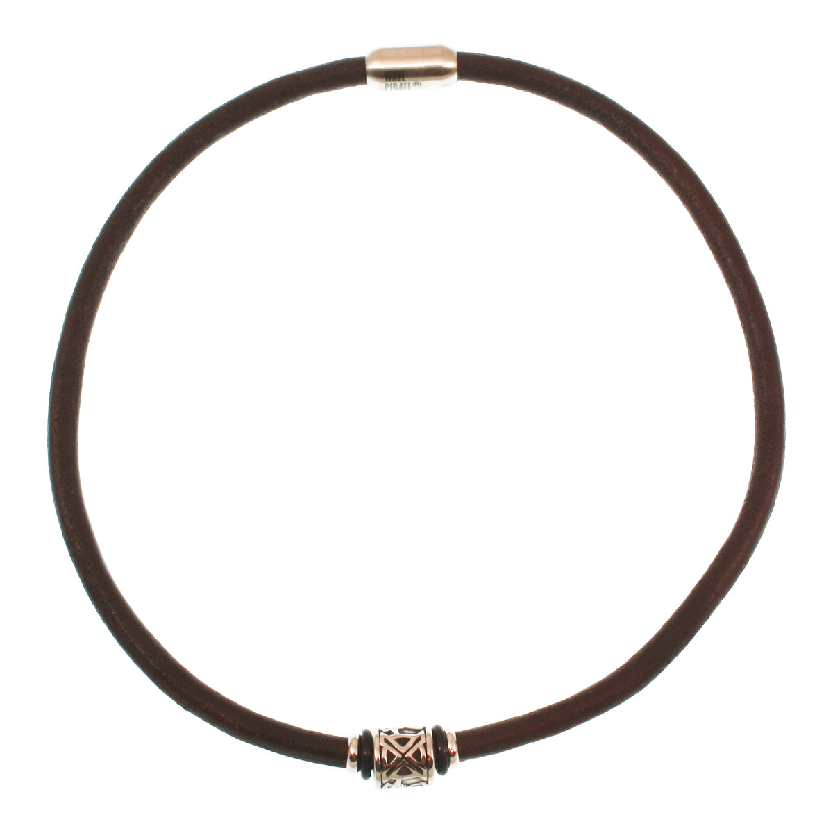 lederhalskette-Herren-damen-braun-dunkelbraun-silber-shine-riemen-massiv-Edelstahlverschluss-vorn-wavepirate-shop-r