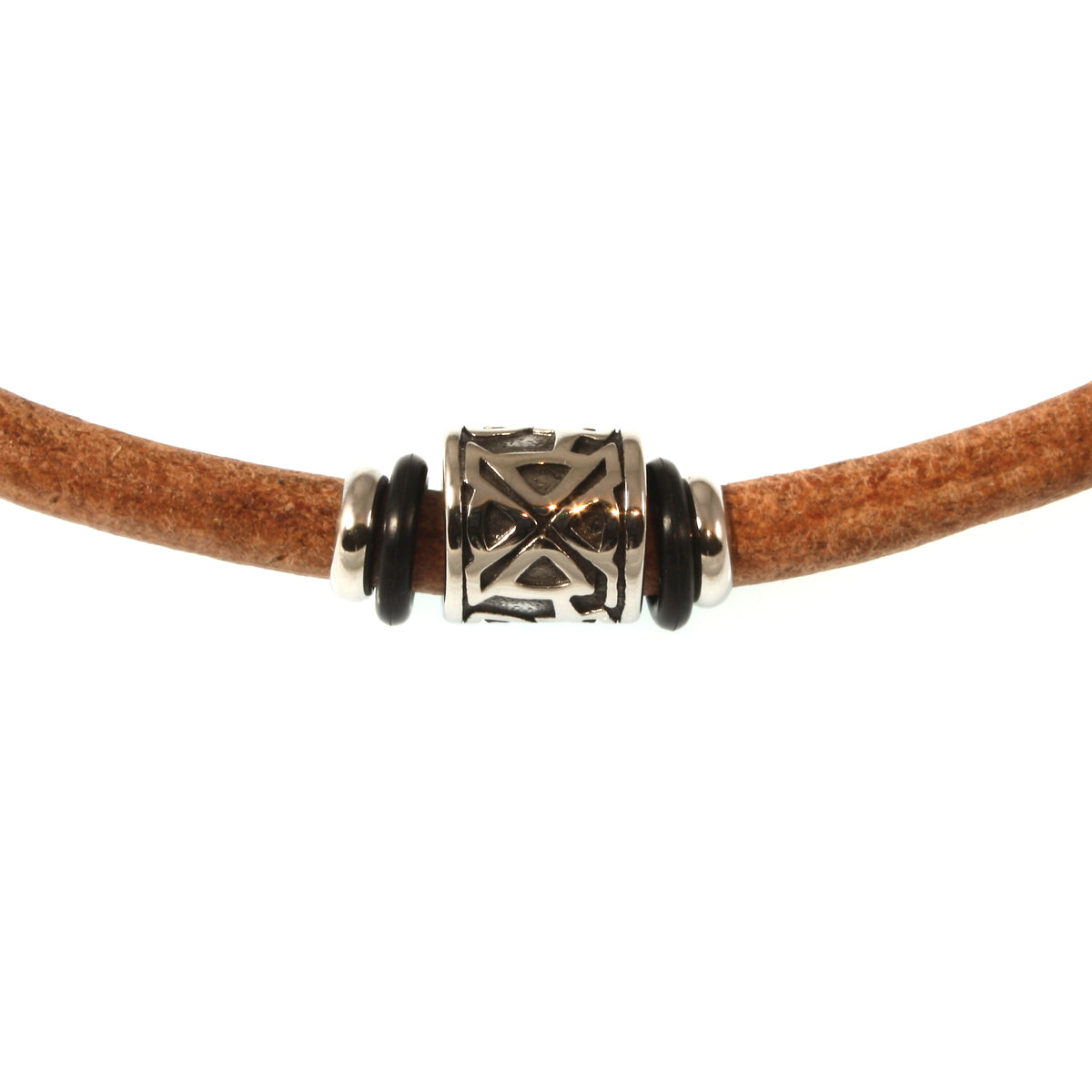 lederhalskette-Herren-damen-cognac-braun-shine-silber-riemen-massiv-Edelstahlverschluss-detail-wavepirate-shop-r