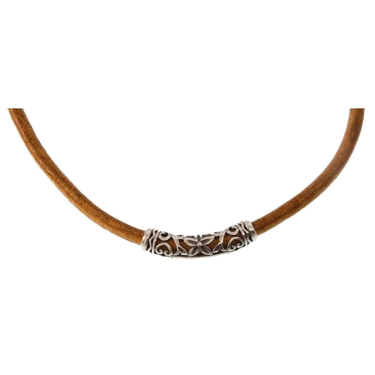 lederhalskette-herren-damen-cognac-silber-xo-riemen-massiv-Edelstahlverschluss-detail-wavepirate-shop-r