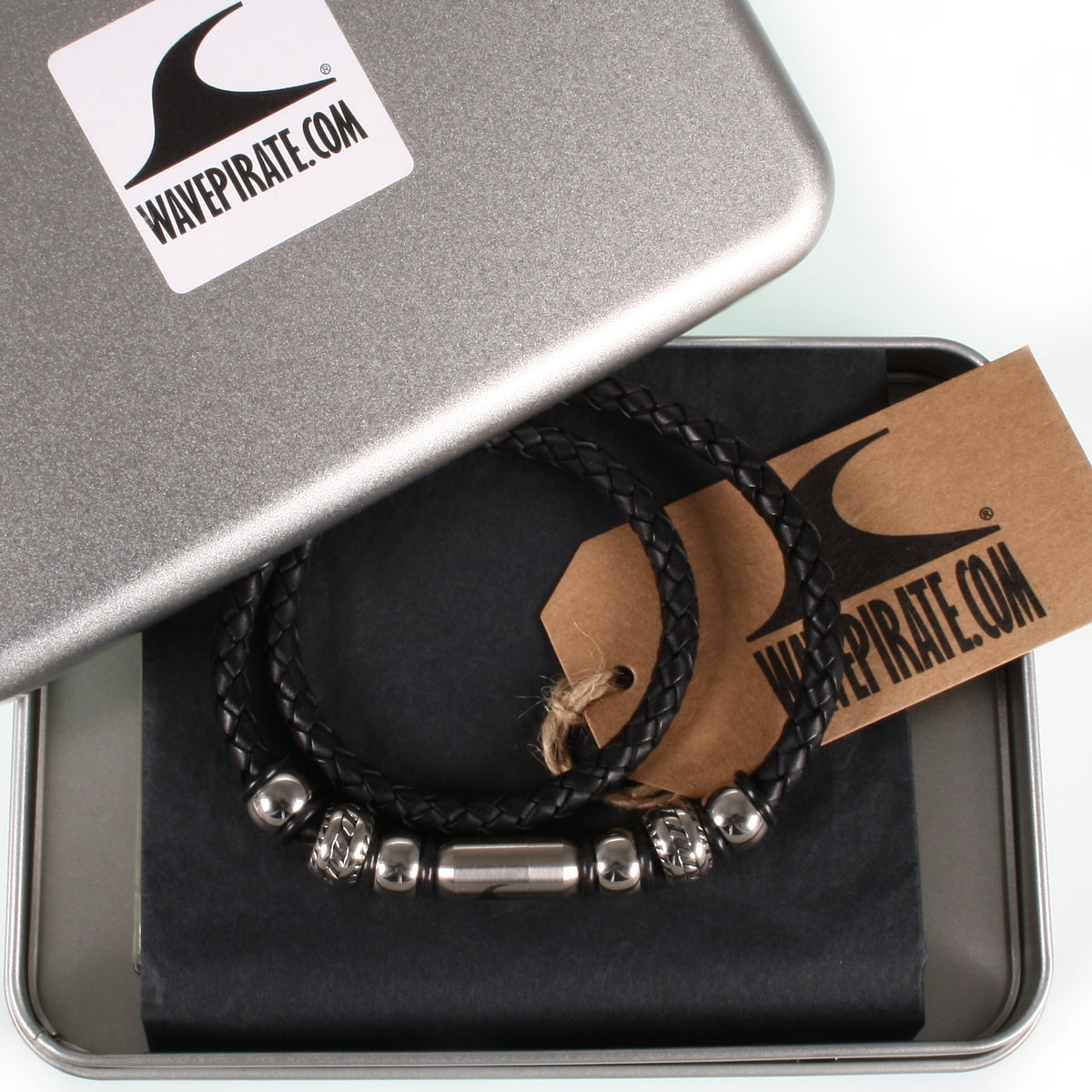lederhalskette-herren-schwarz-silber-steel-geflochten-Edelstahlverschluss-geschenkverpackung-wavepirate-shop-f