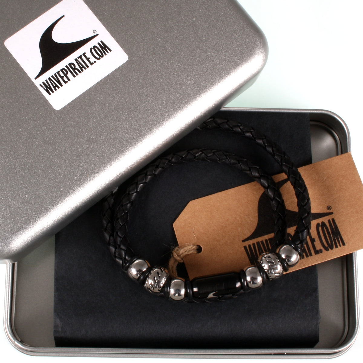 lederhalskette-herren-schwarz-steel-geflochten-Edelstahlverschluss-geschenkverpackung-wavepirate-shop-f