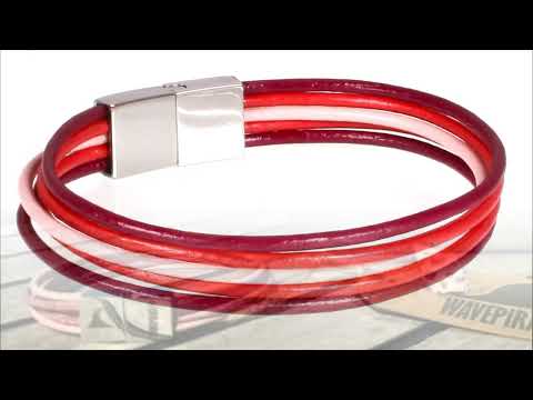 Lederarmband Damen Rosa Rot WAVEPIRATE Hamburg Video