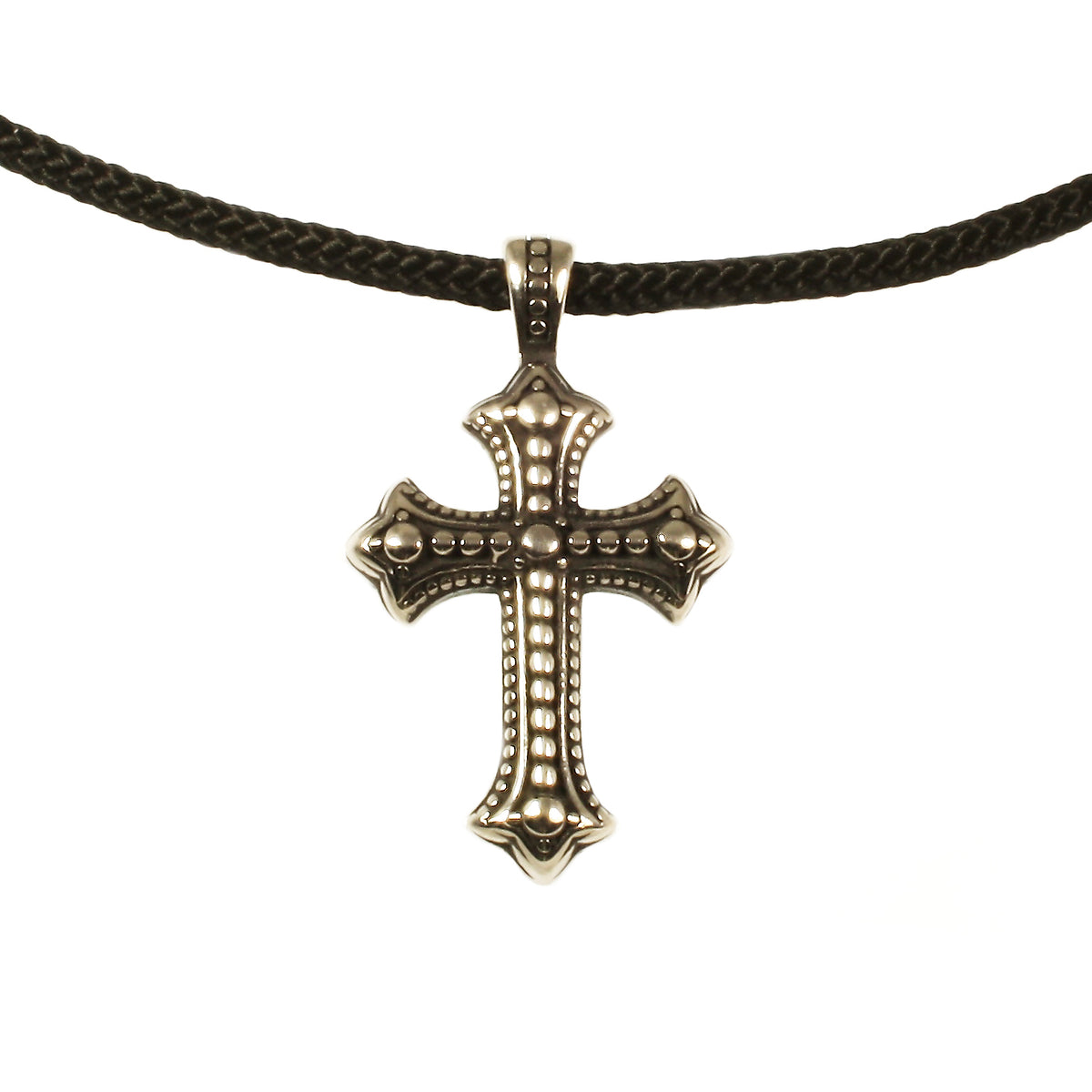 segeltau-halskette-Herren-damen-kreuz-schwarz-geflochten-Edelstahlverschluss-detail-wavepirate-shop-st