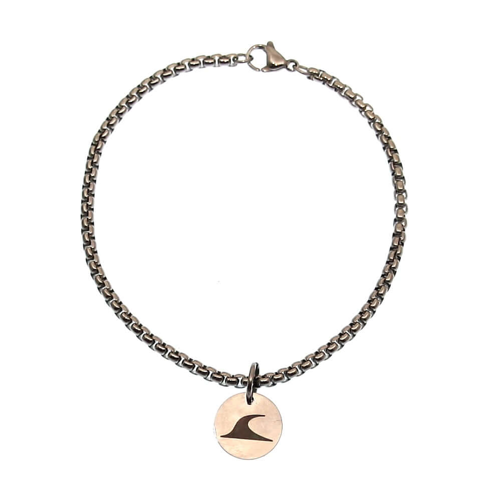 WAVEPIRATE Edelstahlarmband Fusskette LOOP mit Edelstahlkarabinerverschluss