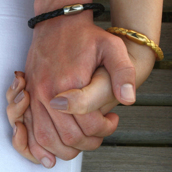 Armband Sylt Leder Segeltau Herren Damen handgefertigt WAVEPIRATE Design