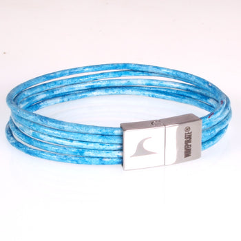 Lederarmband DONNA Damen 5 Lederriemen Edelstahlverschluss