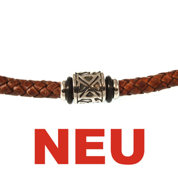 Halsketten SHINE aus Leder und Segeltau