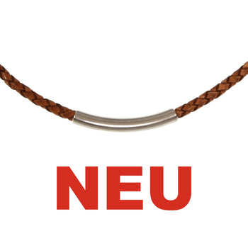 WAVEPIRATE Halsketten CURVE Leder und Edelstahl