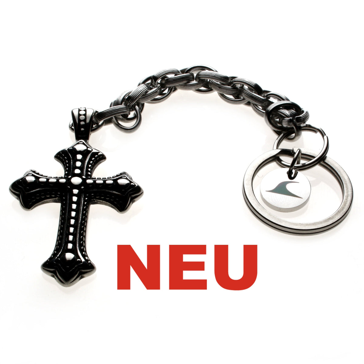 WAVEPIRATE edelstahlkeychains Schluesselanhaenger MOBY und KREUZ