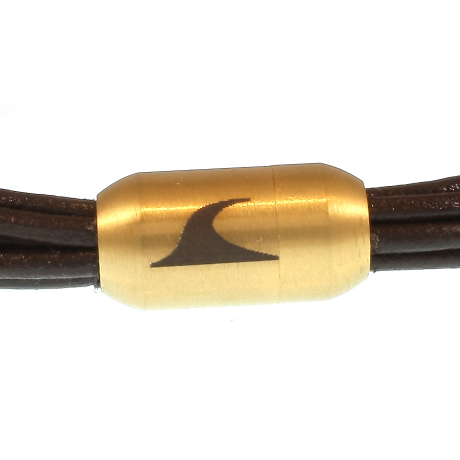 Damen-Leder-armband-fem-braun-gold-Edelstahlverschluss-detail-wavepirate-shop