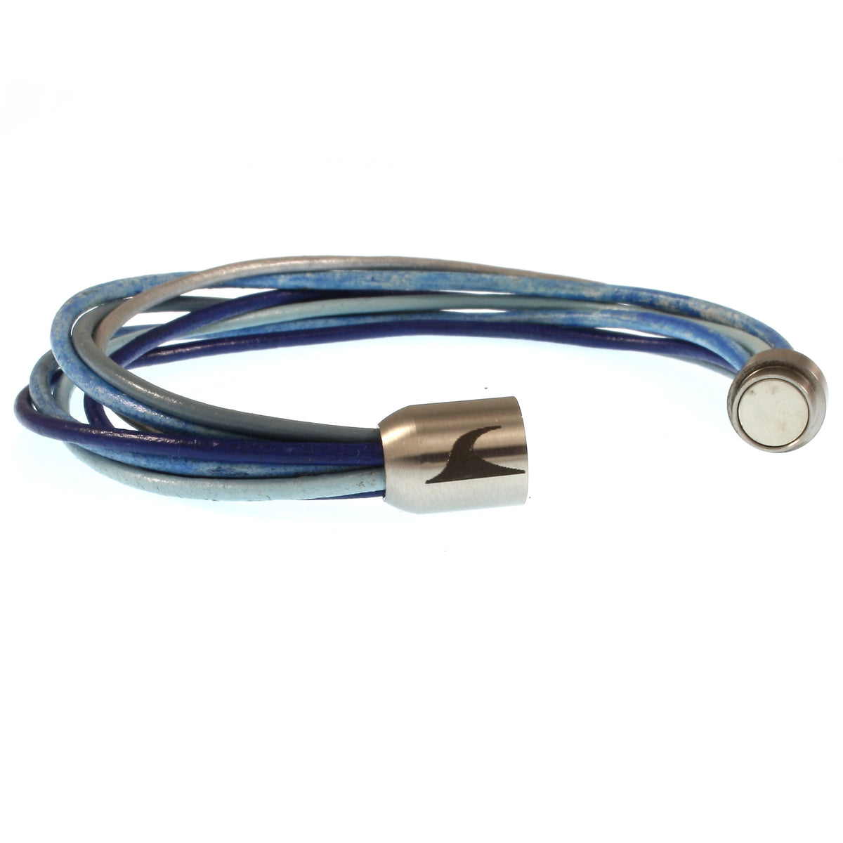 Damen-Leder-armband-fem-ocean-marine-blau-hellblau-multicolor-silber-Edelstahlverschluss-offen-wavepirate-shop-r