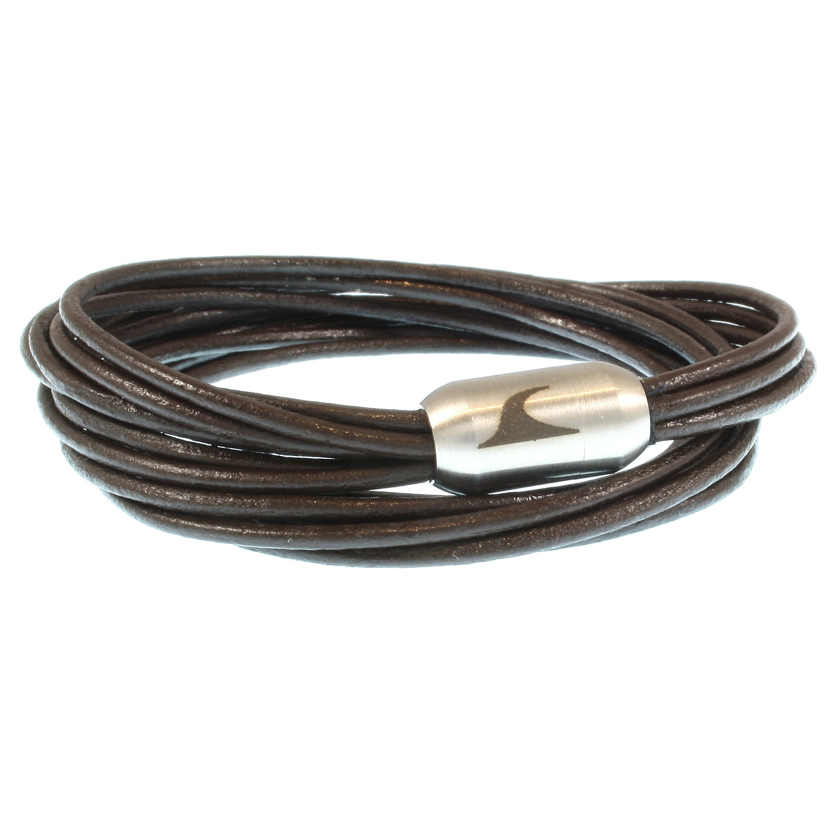 Damen-Leder-armband-fem2-braun-silber-Edelstahlverschluss-vorn-wavepirate-shop-r