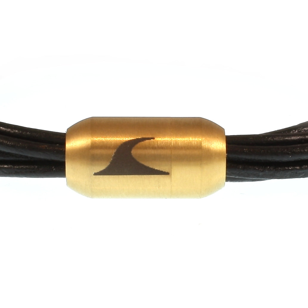 Damen-Leder-armband-fem2-schwarz-gold-Edelstahlverschluss-detail-wavepirate-shop-r